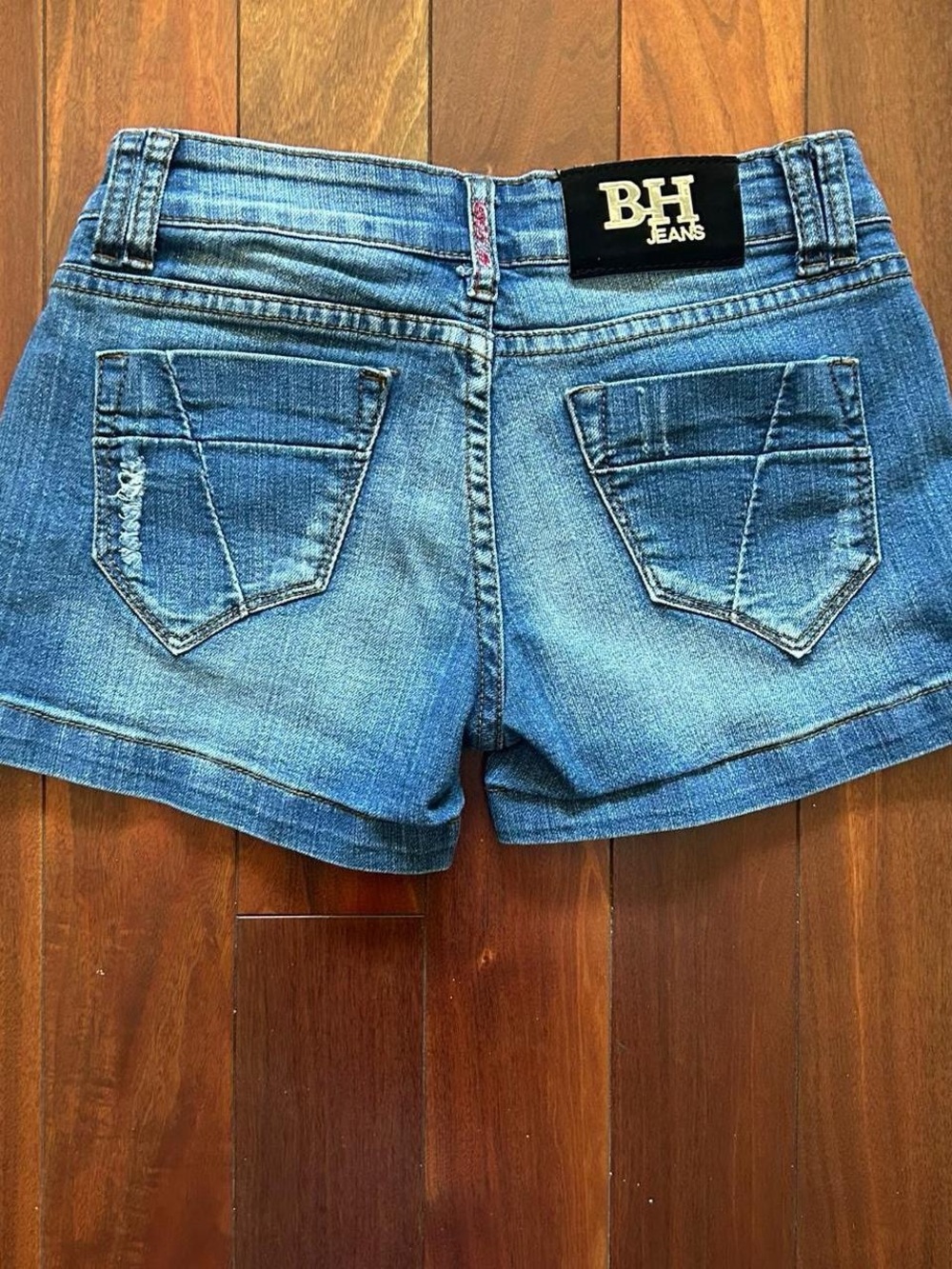Y2K Distressed Denim Shorts (Size 26)